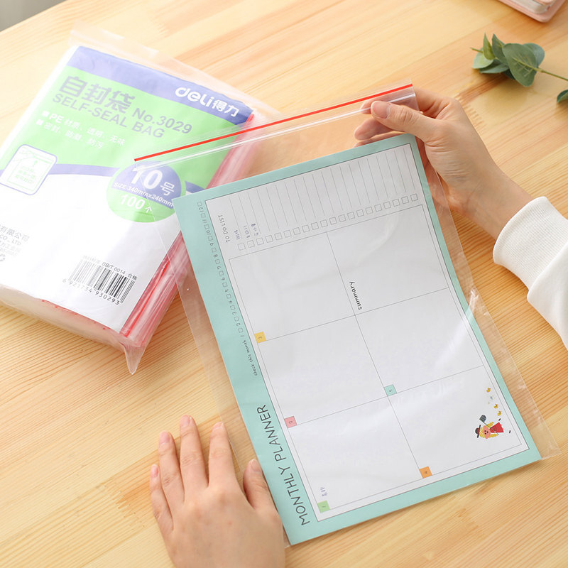 得力（deli） 3029 自封袋(透明)-10號(hào)(100個(gè)/包)340ｘ240mm0.04mm_http://bzsa.cn/img/sp/206/b1d56374-d36f-4eb9-94a8-893765cb5c58.jpg