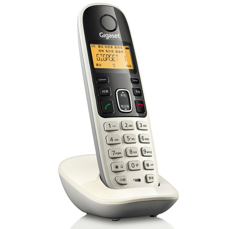 集怡嘉（Gigaset） A280 原西門子電話機(jī)座機(jī)子母機(jī) 數(shù)字無繩電話中文來電顯示免提家用辦公固定電話 (白色一拖二) _http://bzsa.cn/img/sp/2147/58b62865-52c6-4cdb-958f-3f522f40ea0e.jpg