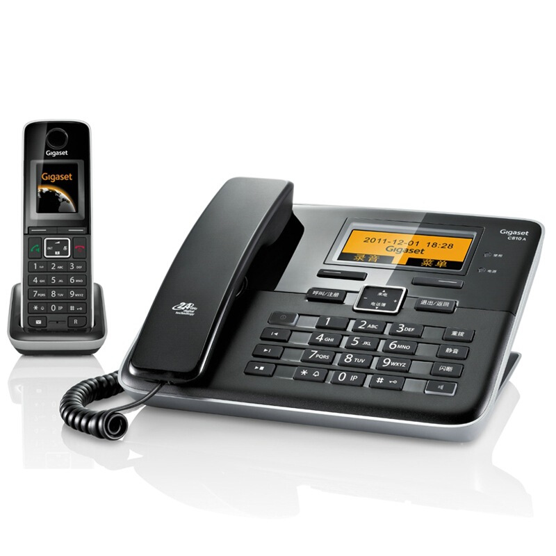 集怡嘉（Gigaset） C810A 原西門子品牌 無(wú)繩數(shù)字答錄電話機(jī)免提通話一拖一子母機(jī)(鋼琴黑)_http://bzsa.cn/img/sp/2147/68cfff58-0acb-450b-9e8a-34d733d7fa3f.jpg