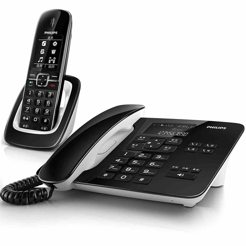 飛利浦（PHILIPS） DCTG492 語音報(bào)號黑名單中文數(shù)字子母機(jī)一拖一家用辦公會議坐固定固話無線電話機(jī)座機(jī)無繩電話機(jī)（黑色）_http://bzsa.cn/img/sp/2147/a1f35b94-0358-4591-8902-15d6bc149957.jpg