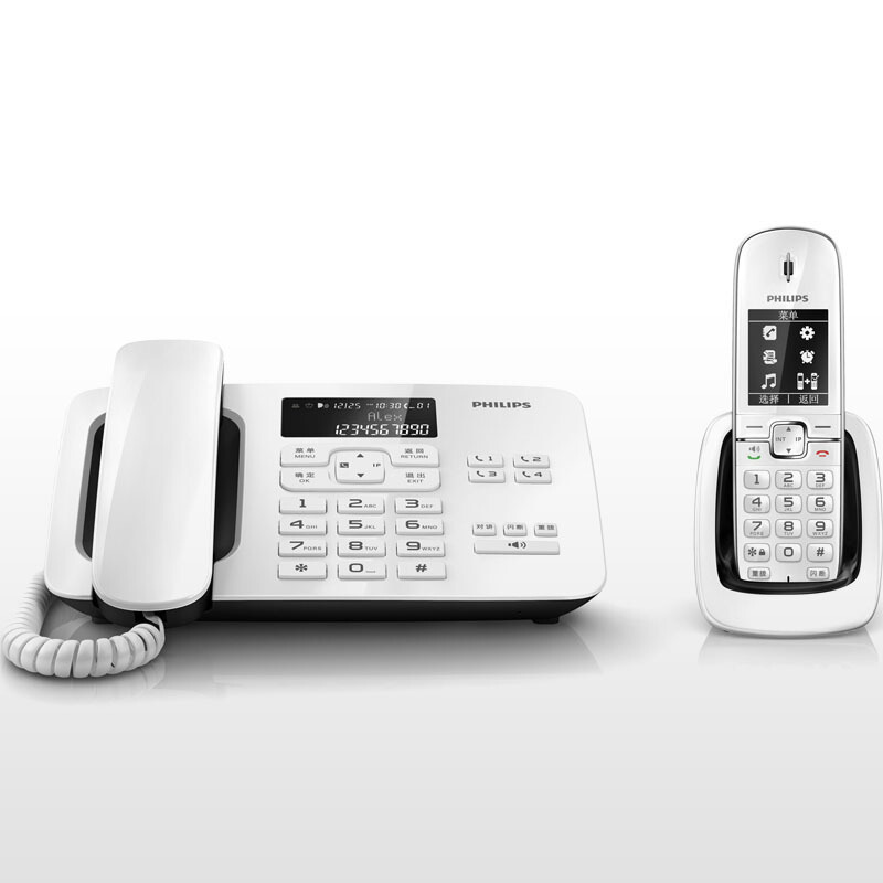 飛利浦（PHILIPS） DCTG492 語音報號黑名單中文數(shù)字子母機一拖一家用辦公會議坐固定固話無線電話機座機無繩電話機（白色）_http://bzsa.cn/img/sp/2147/b728aab2-3ad8-4ee4-af84-b0b532d51a7a.jpg