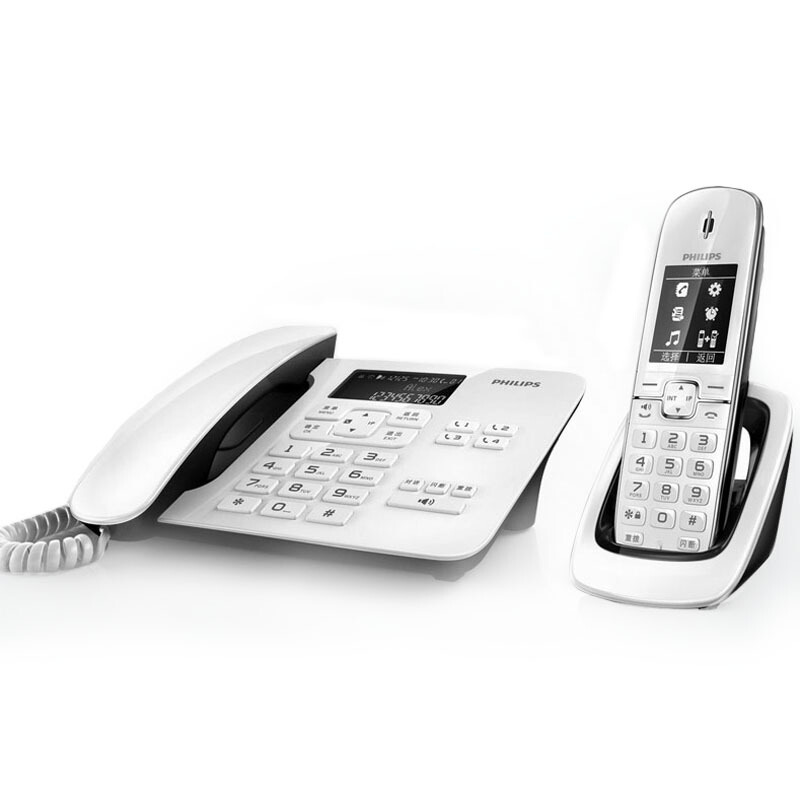 飛利浦（PHILIPS） DCTG492 語音報號黑名單中文數(shù)字子母機一拖一家用辦公會議坐固定固話無線電話機座機無繩電話機（白色）_http://bzsa.cn/img/sp/2147/baa59989-d853-4300-b684-10a7d380c986.jpg