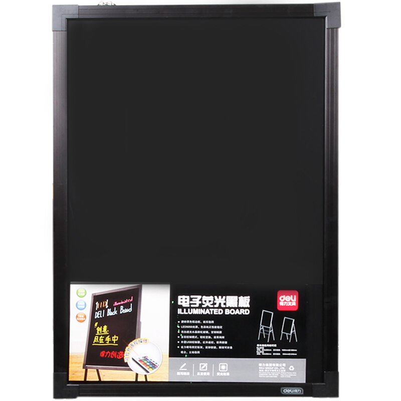 得力（deli） 8733 50*70cm帶架子電子熒光黑板/白板 LED燈手寫廣告牌/熒光板_http://bzsa.cn/img/sp/238/ce8d7bf4-b03a-4cca-872b-1d308e1066a9.jpg