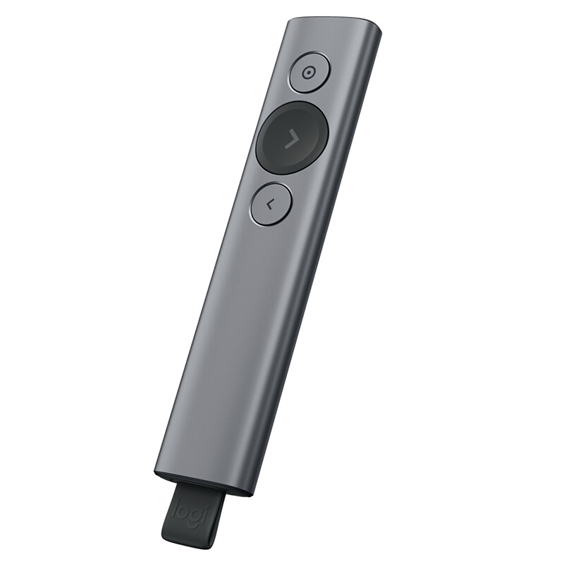 羅技（Logitech） Spotlight 無線演示器 投影筆 翻頁器 非激光筆 演示筆 演講神器 放大聚焦液晶屏可顯 (灰色) _http://bzsa.cn/img/sp/242/428f7f70-424b-4e9d-8e7b-97c56e456279.jpg
