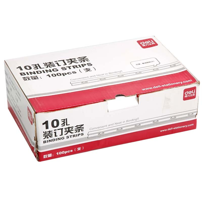 得力（deli） 3830 10孔裝訂夾條 17.5mm 100支/盒 可裝訂170頁（黑色）_http://bzsa.cn/img/sp/254/ae2382a8-675d-49ba-949c-bacbf85897b3.jpg