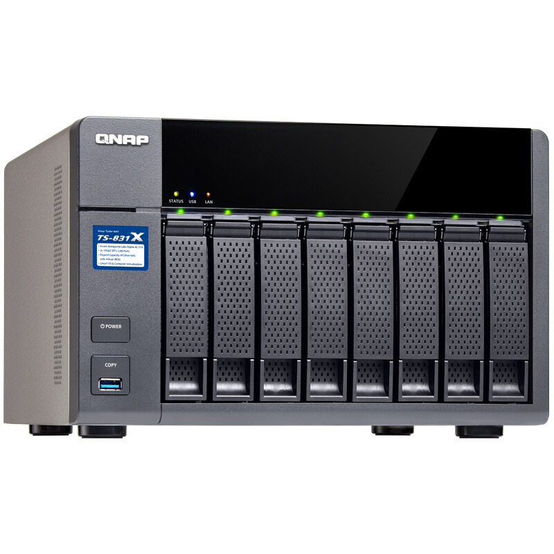 威聯(lián)通（QNAP） TS-831X-8G 高效能四核處理器,內(nèi)建雙10GbE SFP+ 網(wǎng)絡(luò)端口 八盤位NAS網(wǎng)絡(luò)存儲器（無內(nèi)置硬盤）_http://bzsa.cn/img/sp/275/41512f95-85c2-4d7d-8389-da97cc35a780.jpg