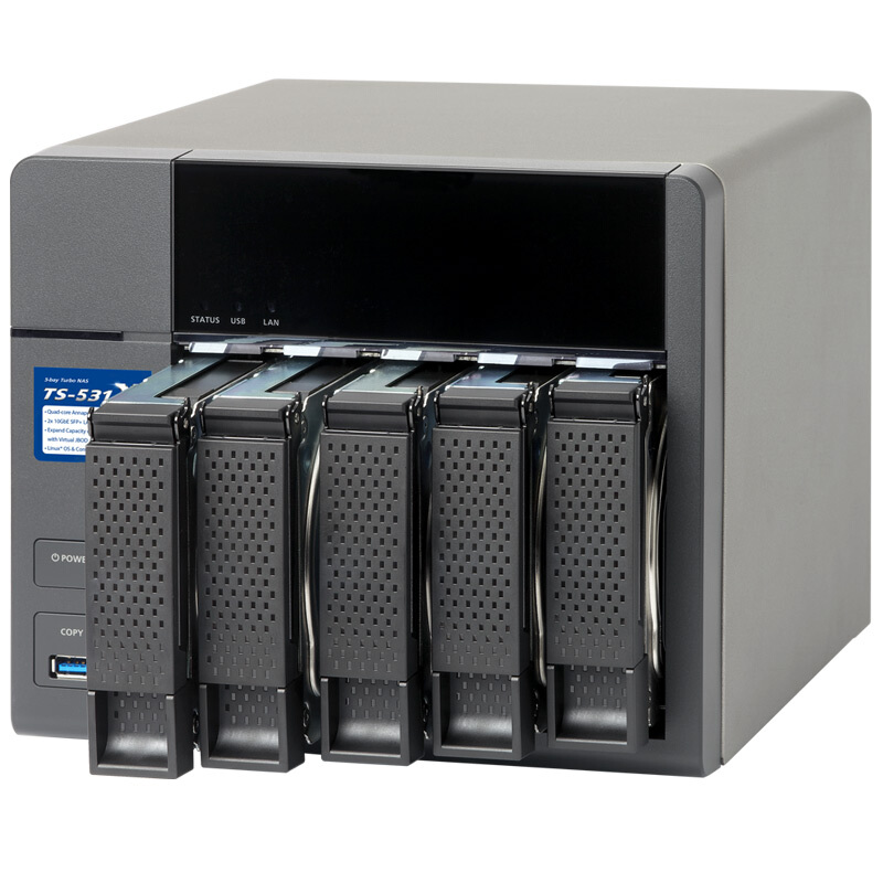 威聯(lián)通（QNAP） TS-531X-2G 高效能四核處理器,內(nèi)建雙10GbE SFP+ 網(wǎng)絡端口 五盤位NAS網(wǎng)絡存儲器（無內(nèi)置硬盤）_http://bzsa.cn/img/sp/275/49d56cf4-182f-4f4d-ae32-192e68771023.jpg