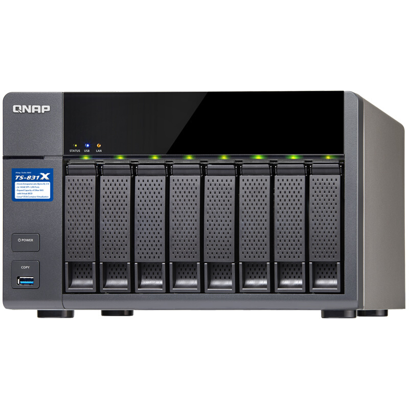 威聯(lián)通（QNAP） TS-831X-8G 高效能四核處理器,內(nèi)建雙10GbE SFP+ 網(wǎng)絡(luò)端口 八盤位NAS網(wǎng)絡(luò)存儲器（無內(nèi)置硬盤）_http://bzsa.cn/img/sp/275/9ceede8f-6625-4a77-84c8-68813657cf37.jpg