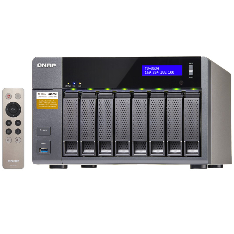 威聯(lián)通（QNAP） TS-853A 8G內(nèi)存 八盤位網(wǎng)絡(luò)存儲(chǔ)器NAS 四核處理器 （無(wú)內(nèi)置硬盤）_http://bzsa.cn/img/sp/275/a455e819-7437-43fd-99b5-0c987eb2df54.jpg