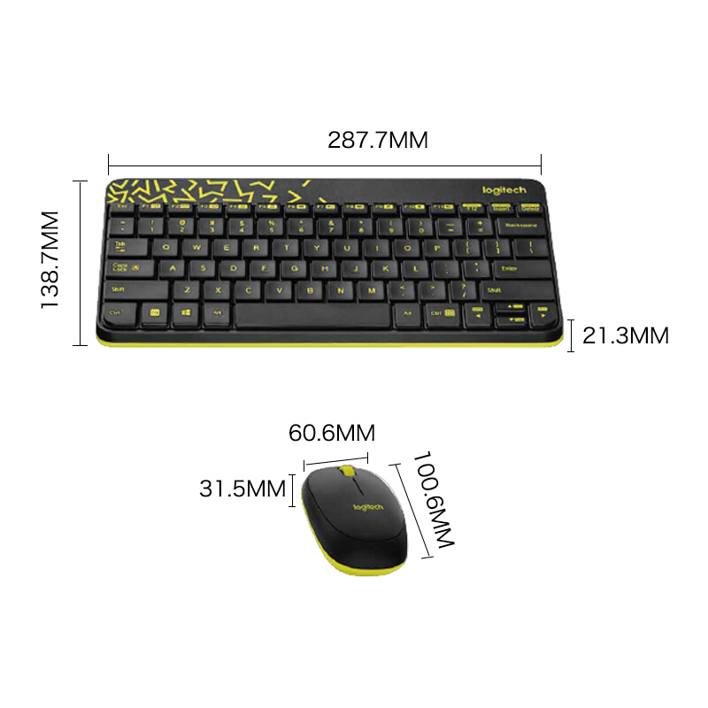 羅技（Logitech） MK245 Nano 無線鍵鼠套裝 小鍵盤 (黑黃) _http://bzsa.cn/img/sp/283/e007cf57-e9fe-4af4-96b0-8523c0cdca4a.jpg