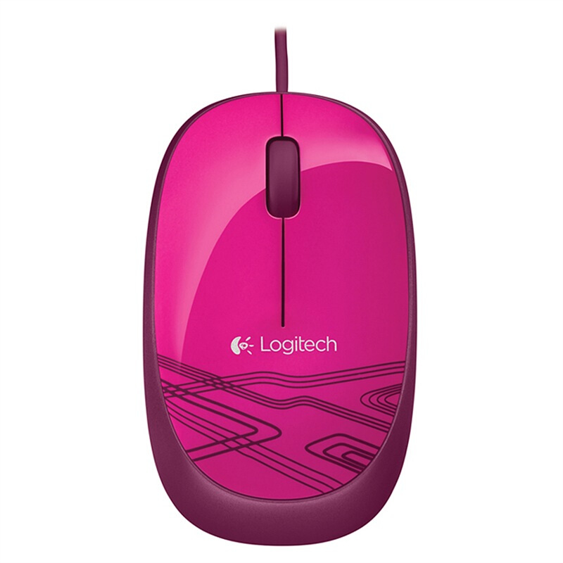 羅技（Logitech） M105 時(shí)尚多彩鼠標(biāo) 左右手通用 (蜜桃粉) 