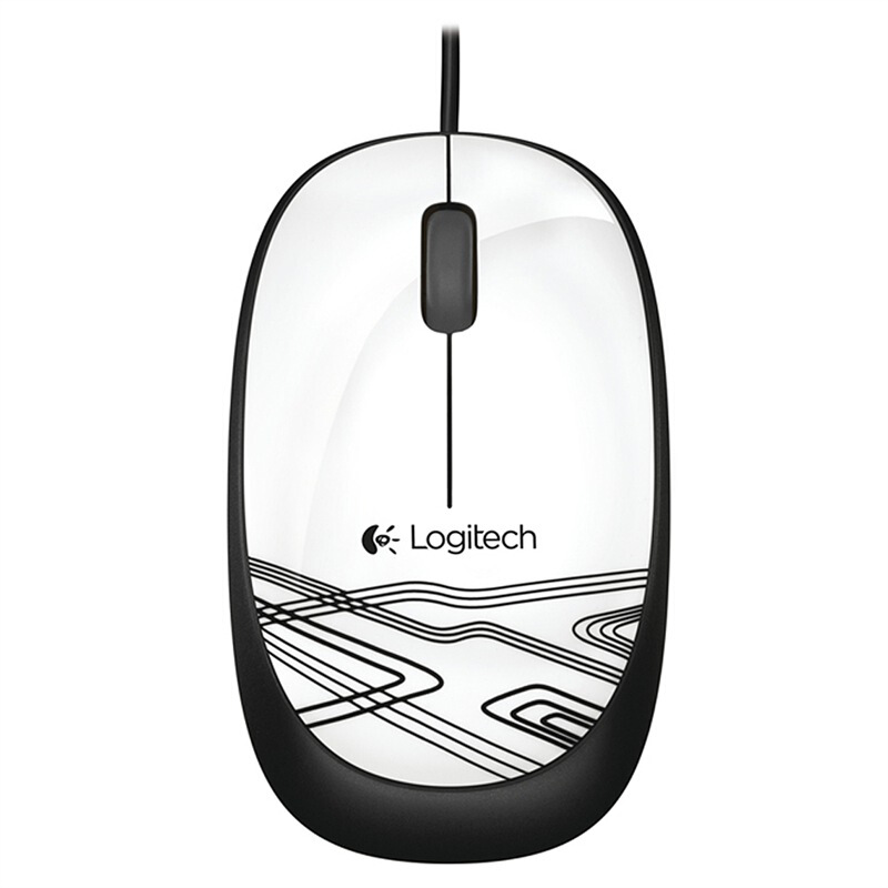 羅技（Logitech） M105 時(shí)尚多彩鼠標(biāo) 左右手通用 (清新白) 