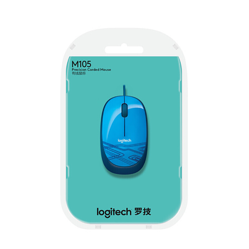 羅技（Logitech） M105 時尚多彩鼠標 左右手通用 (活力藍) _http://bzsa.cn/img/sp/284/92651a91-ec30-44d9-ae90-c425ed4df772.jpg