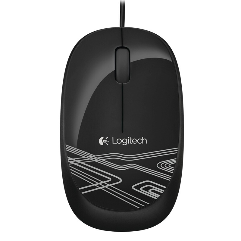 羅技（Logitech） M105 時(shí)尚多彩鼠標(biāo) 左右手通用 (炫酷黑) 