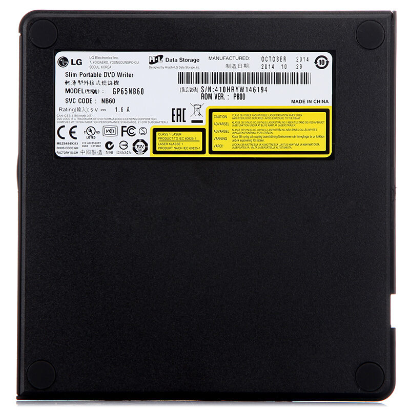 LG GP65NB60 8倍速 USB2.0接口 外置DVD光驅(qū)刻錄機(jī) 黑色 （兼容windows 8和MAC操作系統(tǒng)）_http://bzsa.cn/img/sp/290/d34c74f3-04ce-4aab-b3d1-94bc4ef238de.jpg