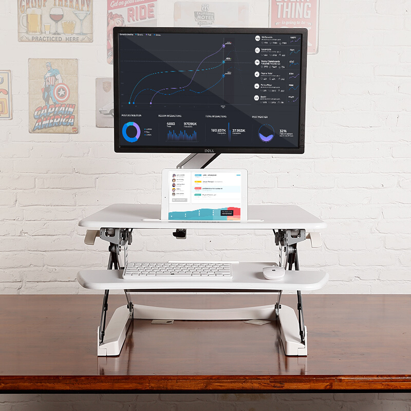 樂歌（Loctek） M1S 站立辦公升降臺 筆記本顯示器可折疊升降電腦桌 (白色) _http://bzsa.cn/img/sp/296/5e70d295-ce87-4971-b349-7b3929f8599a.jpg