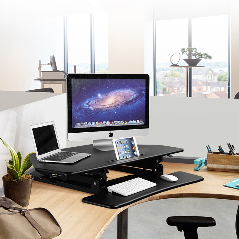 樂歌（Loctek） M2 站立式辦公升降臺(tái)/升降桌 折疊移動(dòng)筆記本工作臺(tái) (白色) _http://bzsa.cn/img/sp/296/6a9c3852-621e-4b54-a477-3cc69a0c12f2.jpg