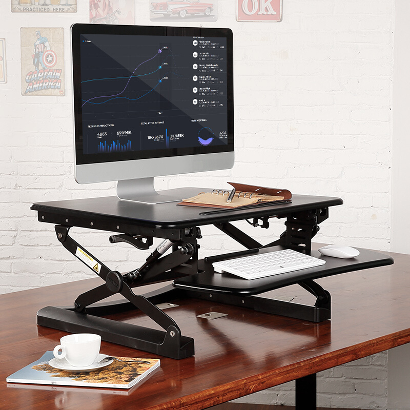樂(lè)歌（Loctek） M1S 站立辦公升降臺(tái) 筆記本顯示器可折疊升降電腦桌 (黑色) _http://bzsa.cn/img/sp/296/b673a3b4-97b2-46b5-bd6a-992dd09f31cc.jpg