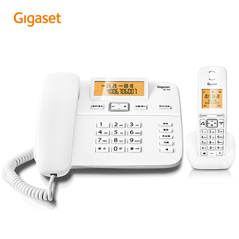 集怡嘉（Gigaset） DL310 原西門(mén)子品牌電話(huà)機(jī) 數(shù)字無(wú)繩電話(huà)家用子母機(jī)中文來(lái)電顯示一拖一辦公固定無(wú)線(xiàn)電話(huà)座機(jī)（白色）_http://bzsa.cn/img/sp/329/09a0cc8b-370b-4414-9886-36322670e88d.jpg