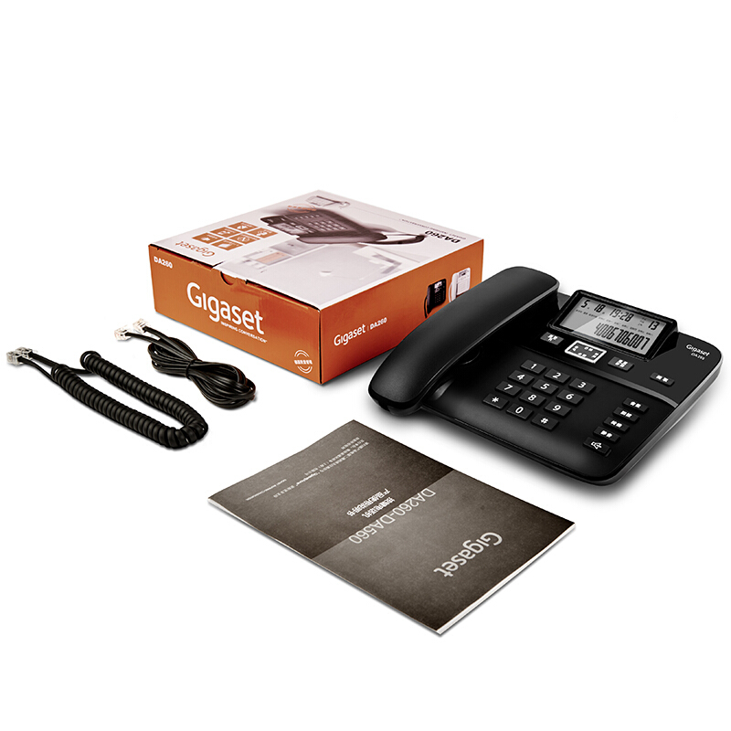 集怡嘉（Gigaset） DA260 原西門子 電話機(jī)座機(jī)黑名單功能/來電顯示/雙接口/辦公電話座機(jī)家用有繩固定電話免電池 (黑色) _http://bzsa.cn/img/sp/329/6076c1f0-b49e-44a1-9812-87ad402d1742.jpg