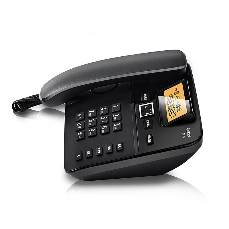 集怡嘉（Gigaset） DL310 原西門子品牌電話機 數(shù)字無繩電話家用子母機中文來電顯示一拖一辦公固定無線電話座機（黑色）_http://bzsa.cn/img/sp/329/db64d9ea-74b9-4e99-8972-347a38bdc443.jpg