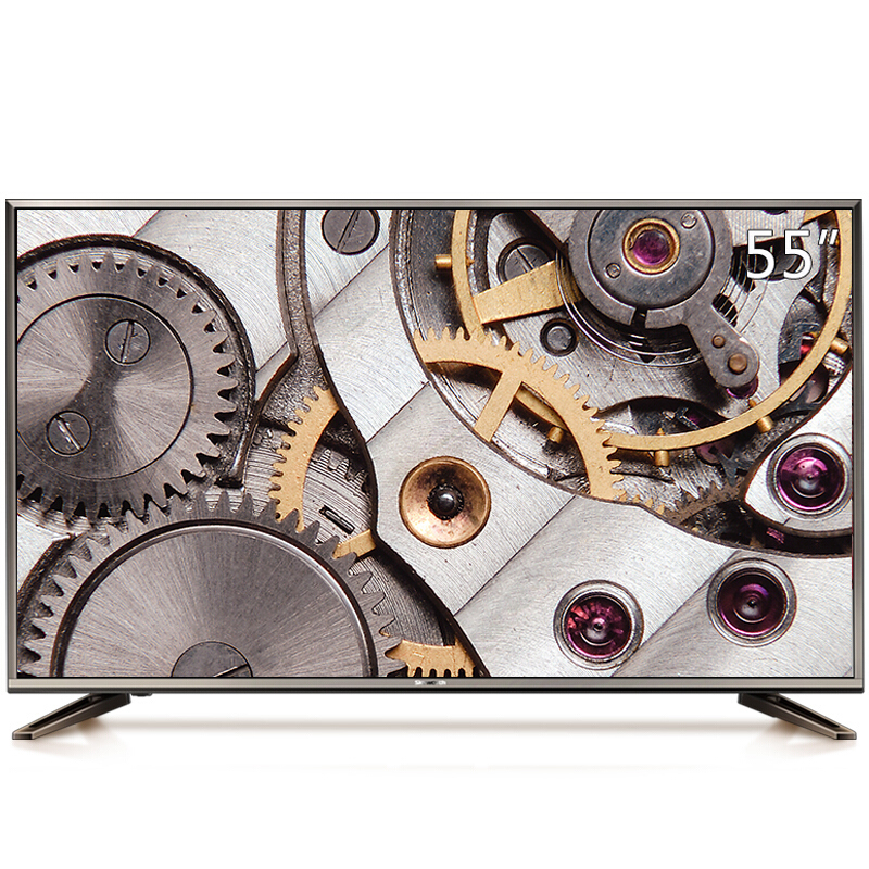 創(chuàng)維（Skyworth） 55E600E 10核超薄窄邊4K超高清液晶電視機 55英寸/金灰色（座裝）