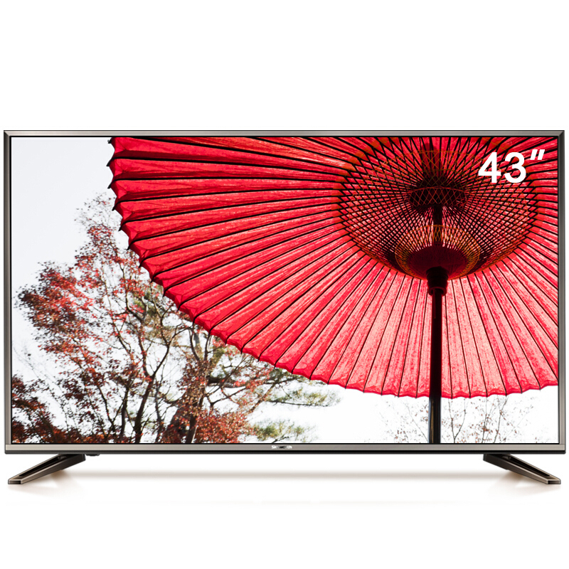 創(chuàng)維（Skyworth） 43E600E 10核超薄窄邊4K超高清液晶電視機 43英寸/金灰色（吊裝）