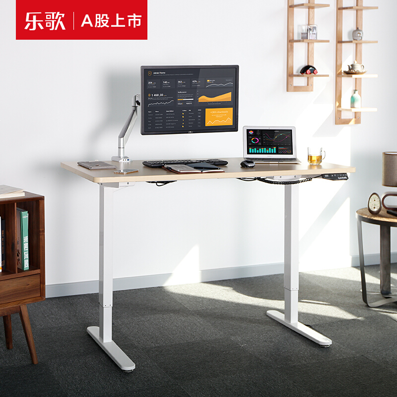 樂歌（Loctek） E1D 站立辦公電動升降桌套裝 (白色桌架/原木色桌板/方形1200x600mm) _http://bzsa.cn/img/sp/361/239969dd-36c2-431c-a1d7-aad0c1abf184.jpg