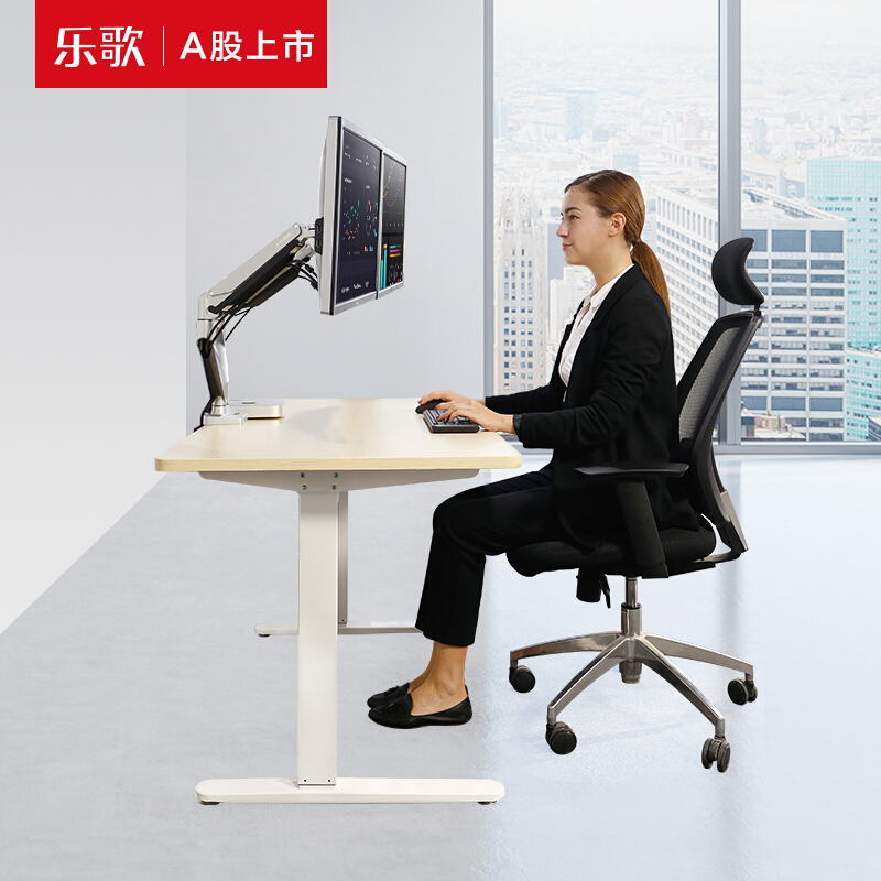 樂歌（Loctek） E1D 站立辦公電動升降桌套裝 (白色桌架/原木色桌板/方形1800x800mm) _http://bzsa.cn/img/sp/361/dc96e1dd-0070-4bcb-8383-ed4b9c326d2a.jpg
