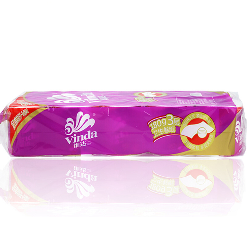 維達(dá)（Vinda） V4131 特柔卷筒紙衛(wèi)生紙 紫色 180g *10卷_http://bzsa.cn/img/sp/382/15d90e05-4810-4bed-a524-a6acecff0c32.jpg