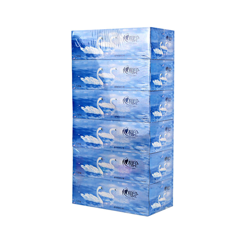 心相?。∕ind Act Upon Mind） K120 天鵝系列盒裝抽紙面巾紙餐巾紙2層*120抽*6盒