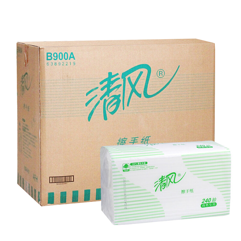 清風(fēng)（APP） B900A 三折擦手紙200抽/包