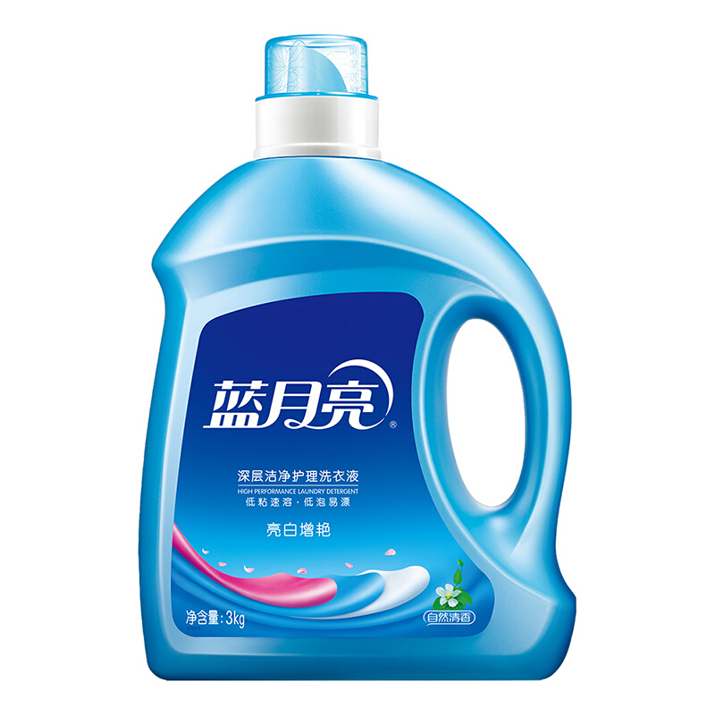 藍(lán)月亮（Bluemoon） 亮白增艷 洗衣液（自然清香）3kg/瓶 _http://bzsa.cn/img/sp/400/ac9303a3-32f3-454e-b8da-ca6538e07b1b.jpg