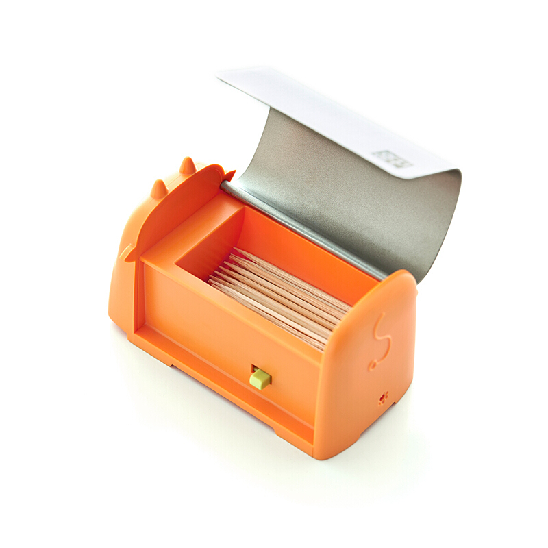 Artiart CUTE004C 自動(dòng)按壓牙簽盒/創(chuàng)意牙簽筒（橙色）_http://bzsa.cn/img/sp/437/a7d418d4-3a65-4855-b7c2-e79179761d6b.jpg