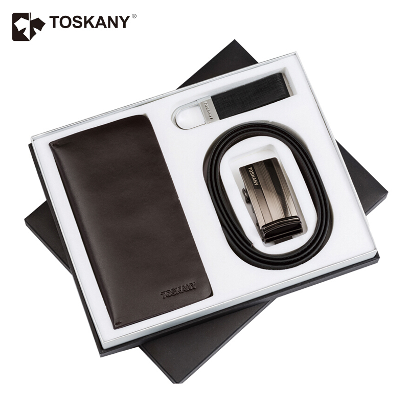 托斯卡尼（TOSKANY） TL66616 男士商務(wù)禮盒三件套（錢夾/皮帶/鑰匙扣）