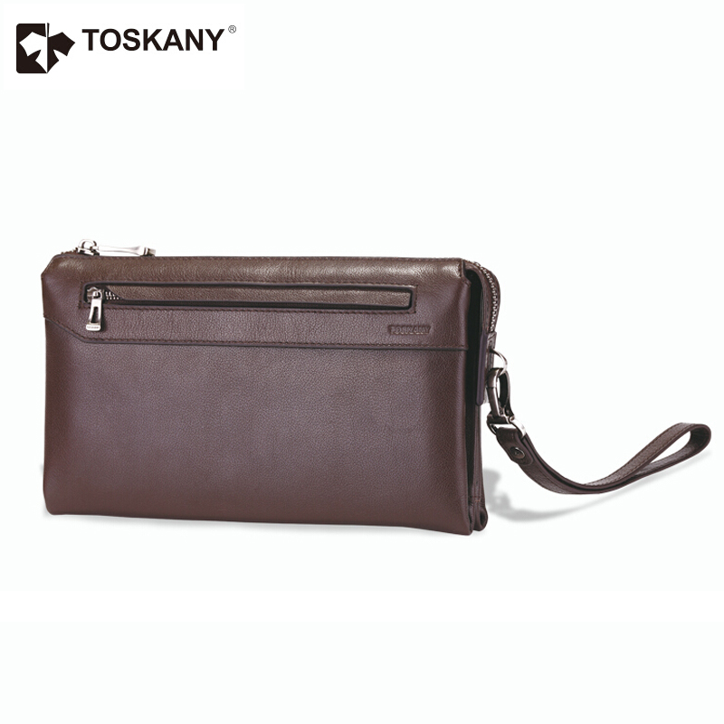 托斯卡尼（TOSKANY） TL66788 男士大容量手包/手拿包 頭層牛皮 褐色