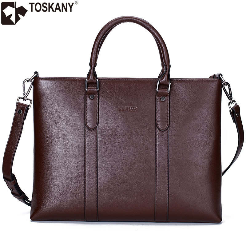 托斯卡尼（TOSKANY） TL66718 男士電腦公文包 手提斜挎 頭層牛皮