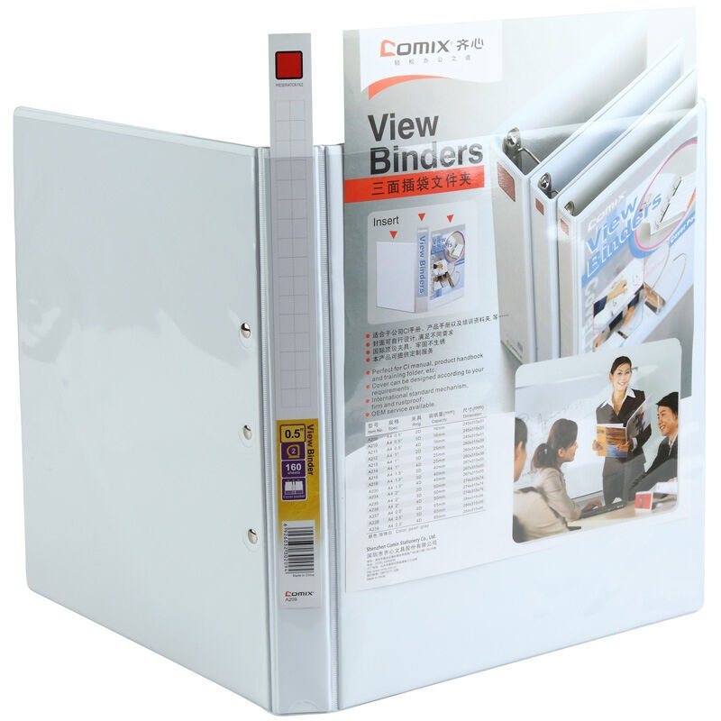齊心（COMIX） A0210 易展示 美式三面插袋文件夾 A4 1寸3孔D型夾 白色_http://bzsa.cn/img/sp/810/4c4ac636-438a-4c47-aad3-a94580973ae4.jpg
