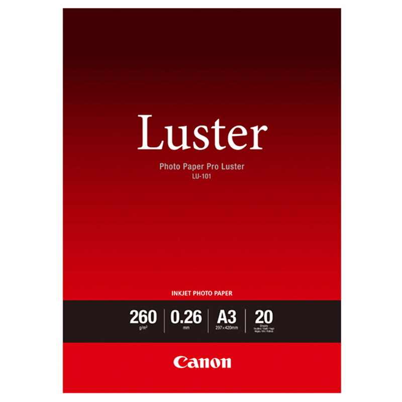 佳能（Canon） LU-101 專業(yè)絨面照片紙/相片紙 (A3/20張) 