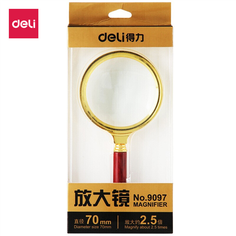 得力（deli）9097 直徑70mm 復(fù)古金屬框木質(zhì)手柄架放大鏡_http://bzsa.cn/newimg/C202208/1661743326670.jpg