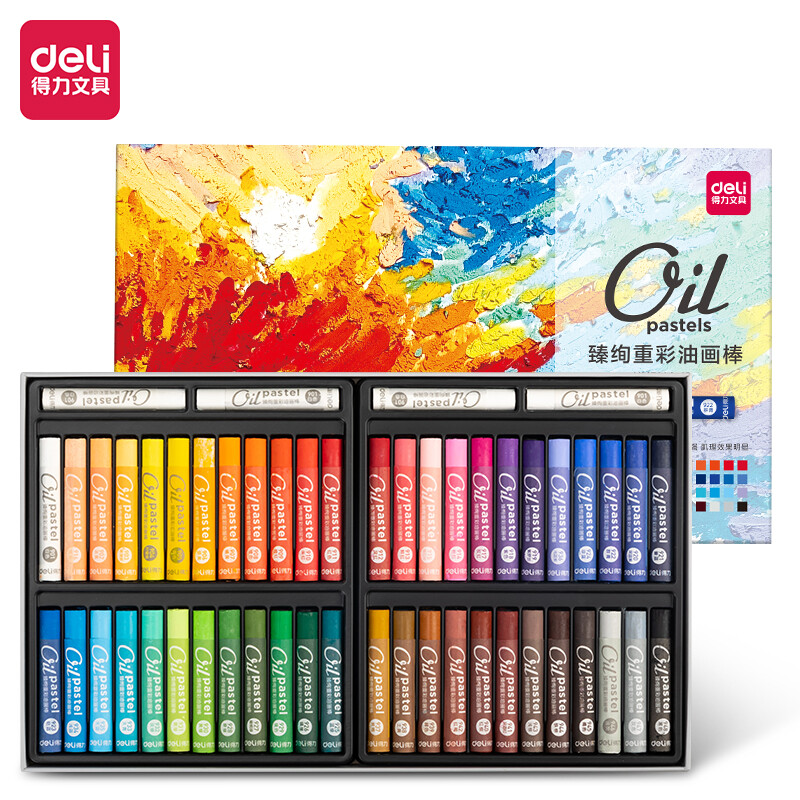得力（deli)48色重彩蠟筆套裝 HM711A-48_http://bzsa.cn/newimg/C202210/1666851114683.jpg