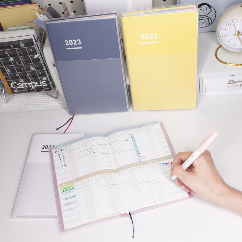 國譽(KOKUYO)日程筆記本子 黃色 WSG-NIJCD1Y-23-C_http://bzsa.cn/newimg/C202210/1666851673063.jpg