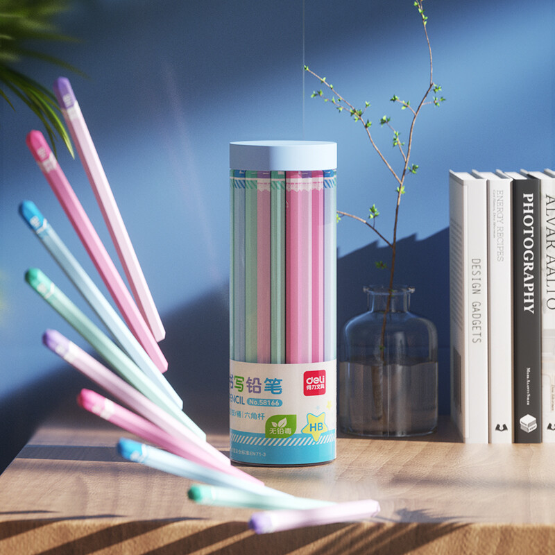 得力(deli)30支桶裝HB學(xué)生六角桿鉛筆素描繪畫筆木質(zhì)兒童書寫鉛筆 58166_http://bzsa.cn/newimg/C202210/1666854088602.jpg