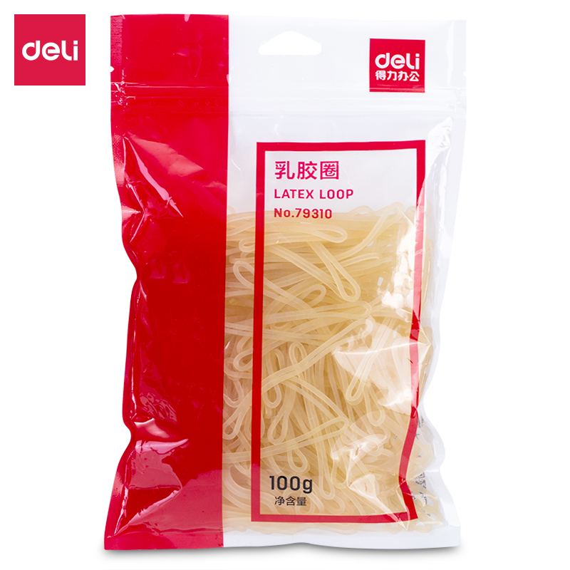 得力(deli)100g耐用橡皮筋/乳膠圈/橡皮圈/捆扎膠圈 辦公用品 79310_http://bzsa.cn/newimg/C202212/1672391046488.jpg