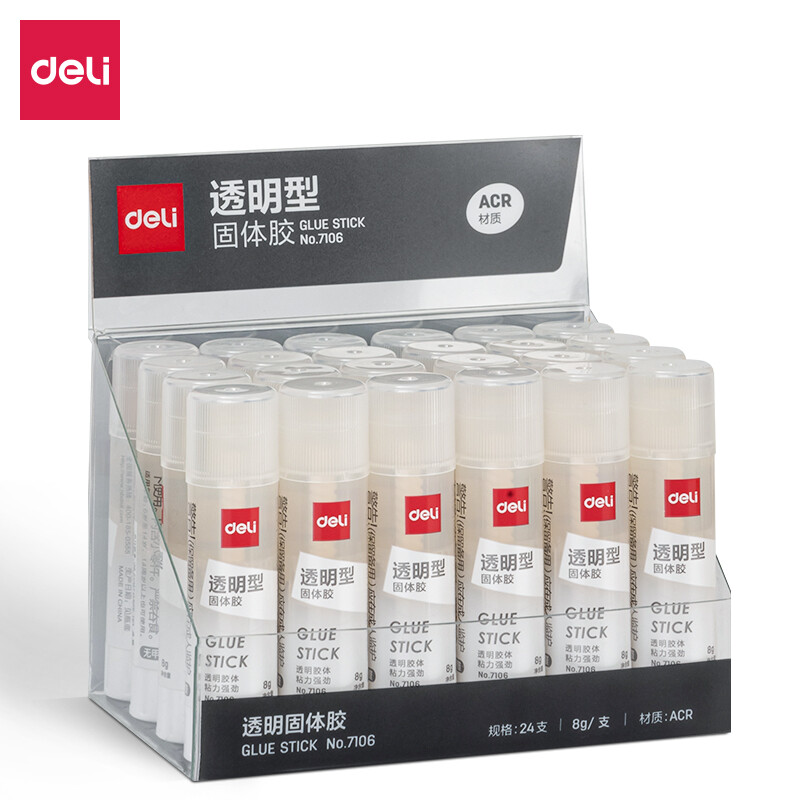 得力(deli)8g透明色ACR固體膠水24支裝 7106_http://bzsa.cn/newimg/C202303/1679649239185.jpg