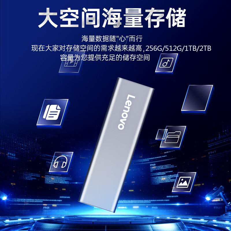 聯(lián)想（Lenovo)1TB 移動(dòng)硬盤（PSSD）Type-c USB3.1接口 逐星系列 ZX1 銀色_http://bzsa.cn/newimg/C202310/1697510045768.jpg