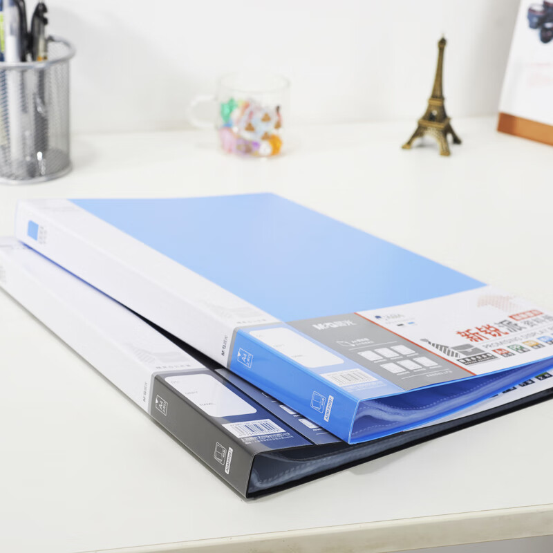 晨光（M&G）ADM95097 插袋檔案塑料文件冊(cè)多頁資料冊(cè) 40頁 藍(lán)色 單個(gè)裝_http://bzsa.cn/newimg/C202310/1697705271186.jpg
