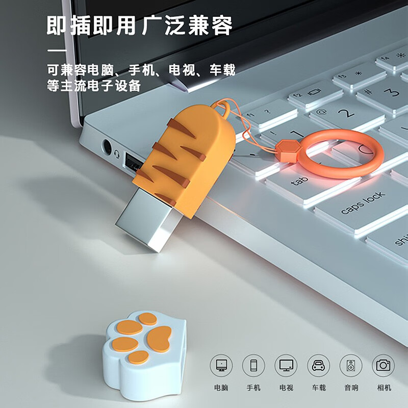 惠普（HP）金屬U盤(pán)可愛(ài)貓爪情侶迷你u盤(pán)【64g炫酷虎爪U盤(pán)】v206w_http://bzsa.cn/newimg/C202310/1697789817233.jpg