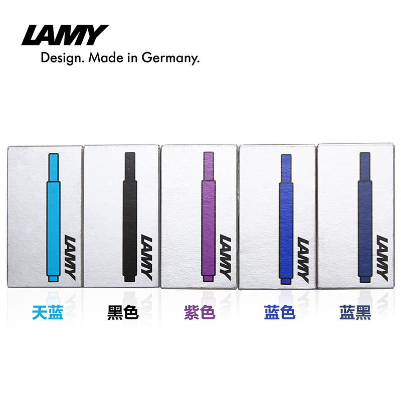 凌美（LAMY）狩獵者/恒星鋼筆墨膽 墨囊 墨水筆一次性筆芯替換5支裝 T10 藍色_http://bzsa.cn/newimg/C202311/1699434902256.jpg